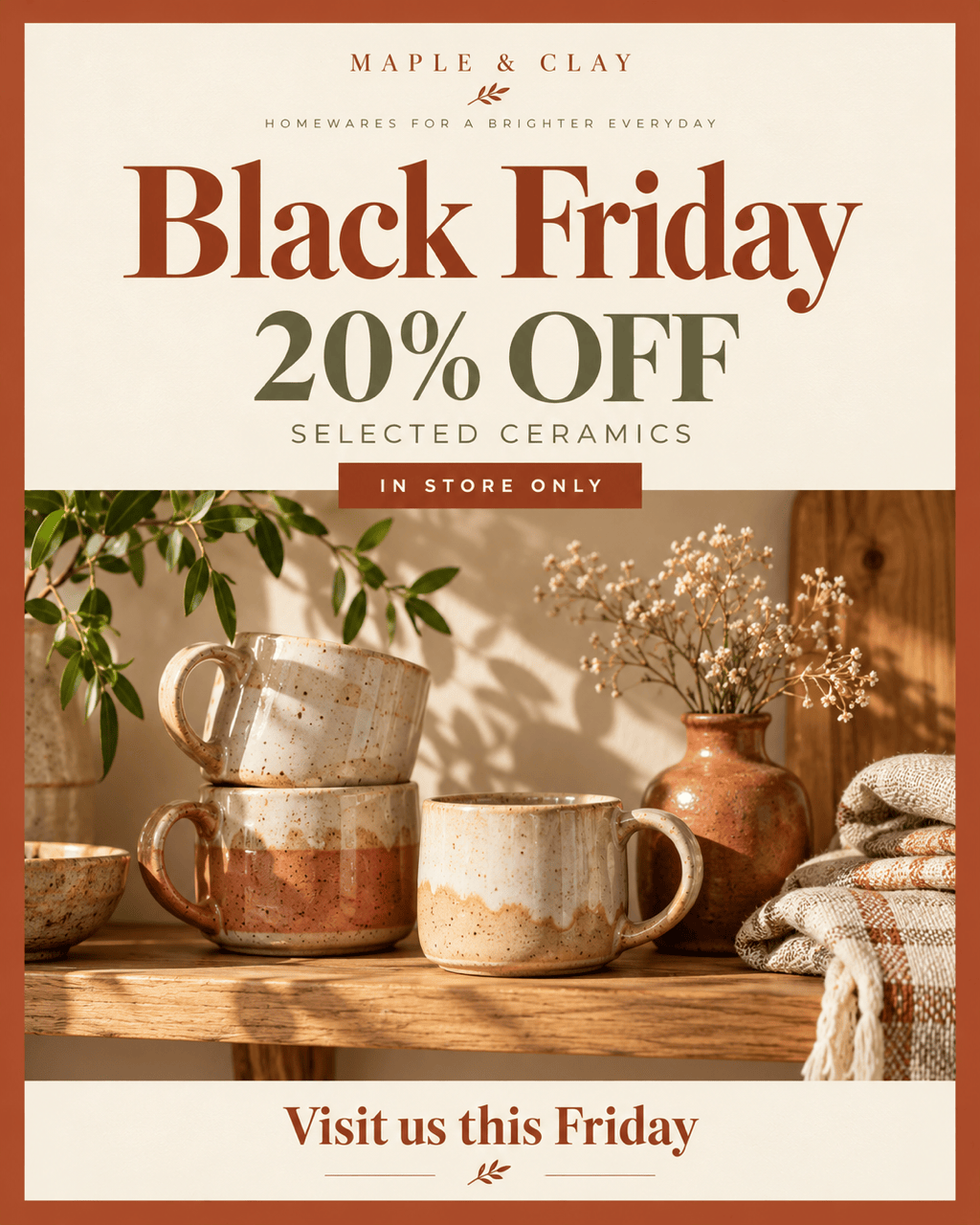 Black Friday local store Facebook post