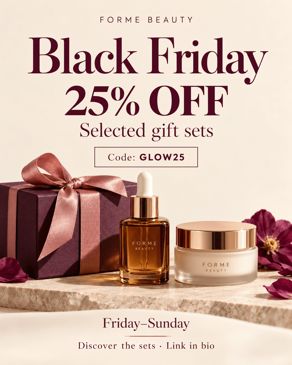 Black Friday beauty gift set post
