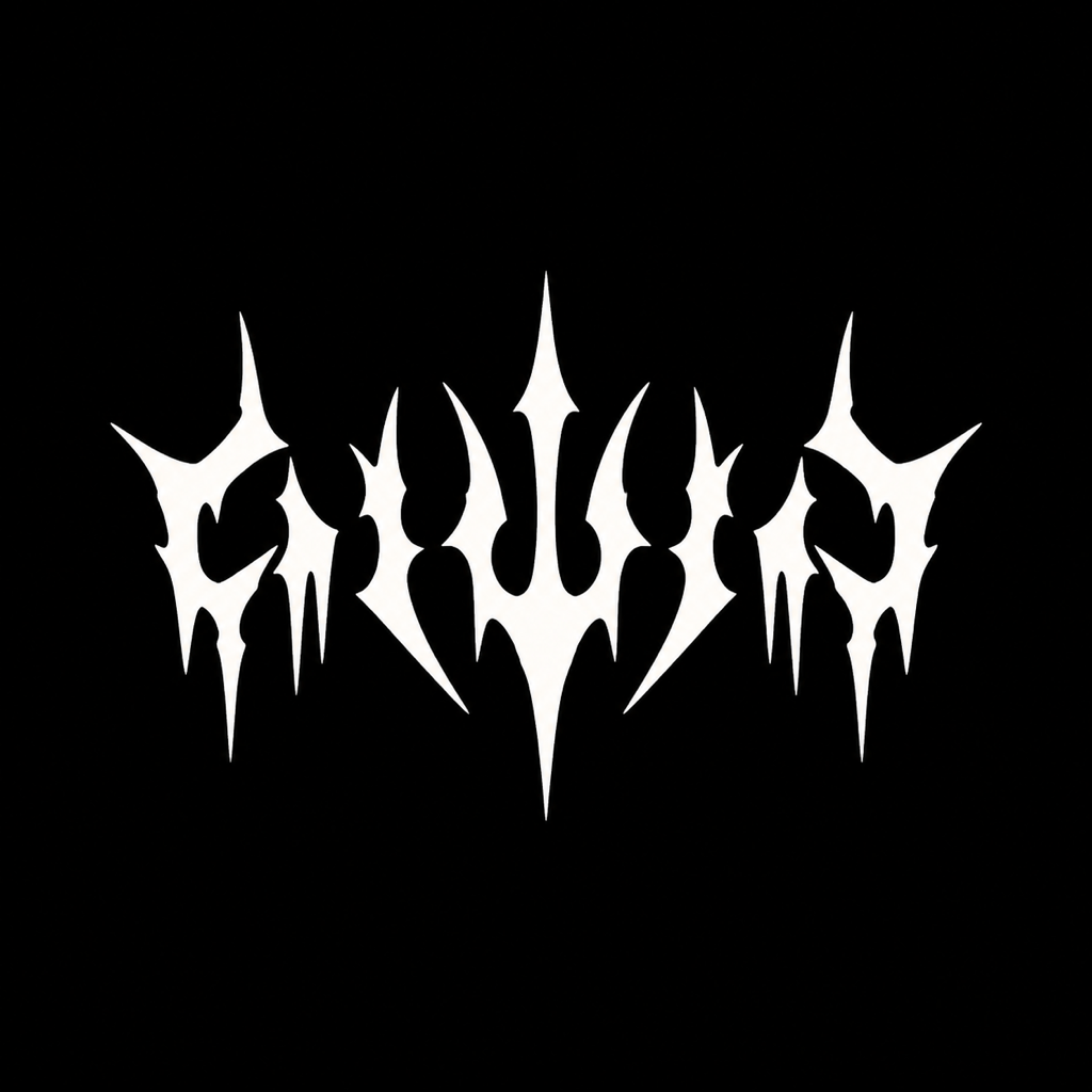 Readable metal merch logo