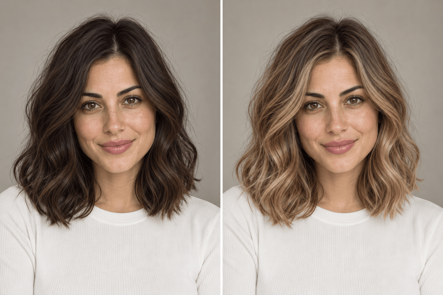 Honey blonde hair before and after