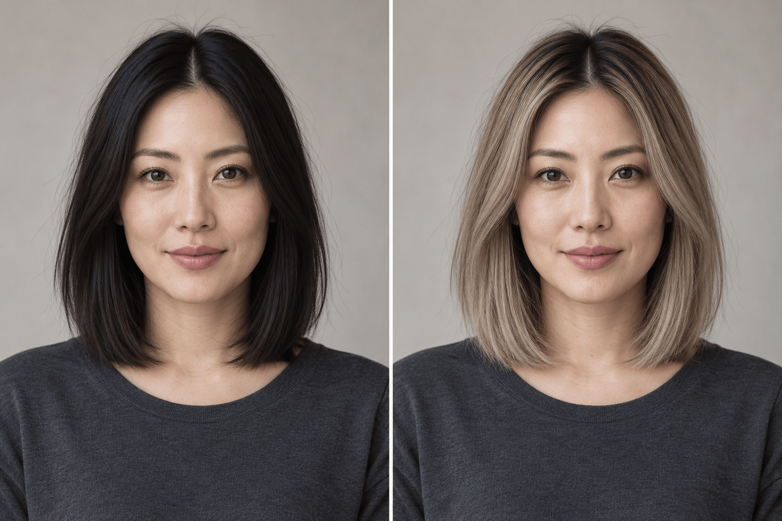 Ash blonde hair color comparison