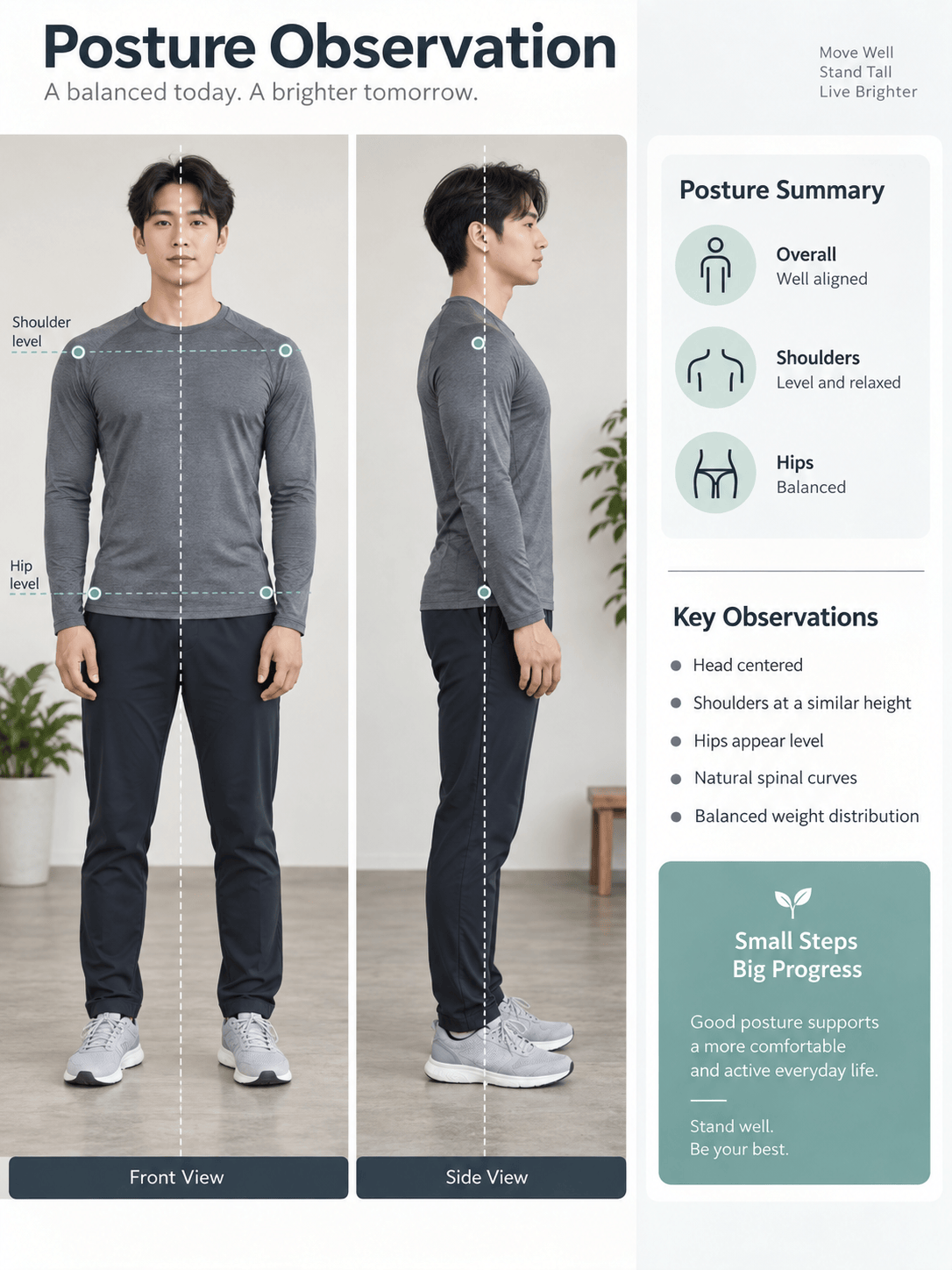 AI body posture report