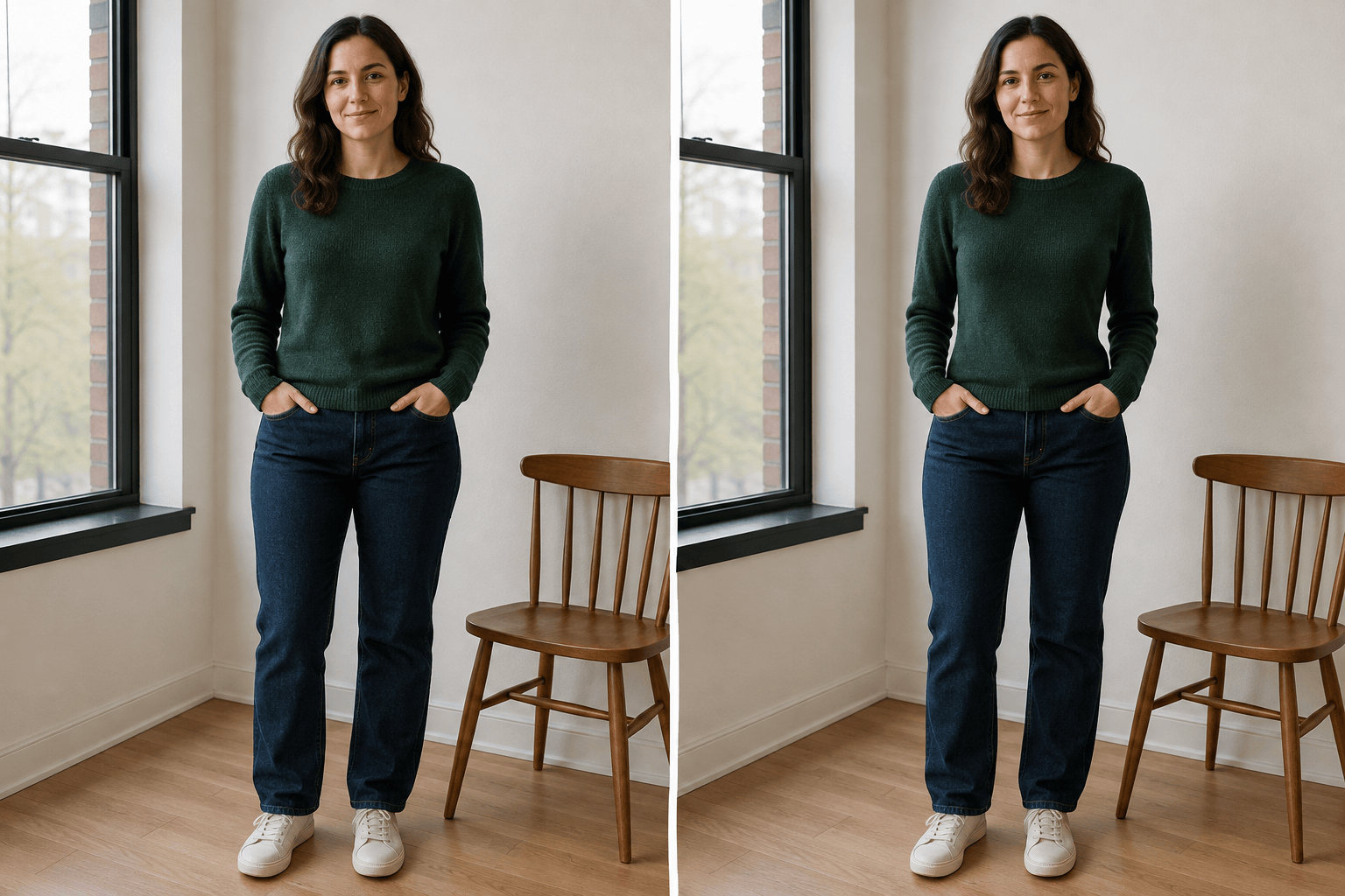 Subtle AI body reshape