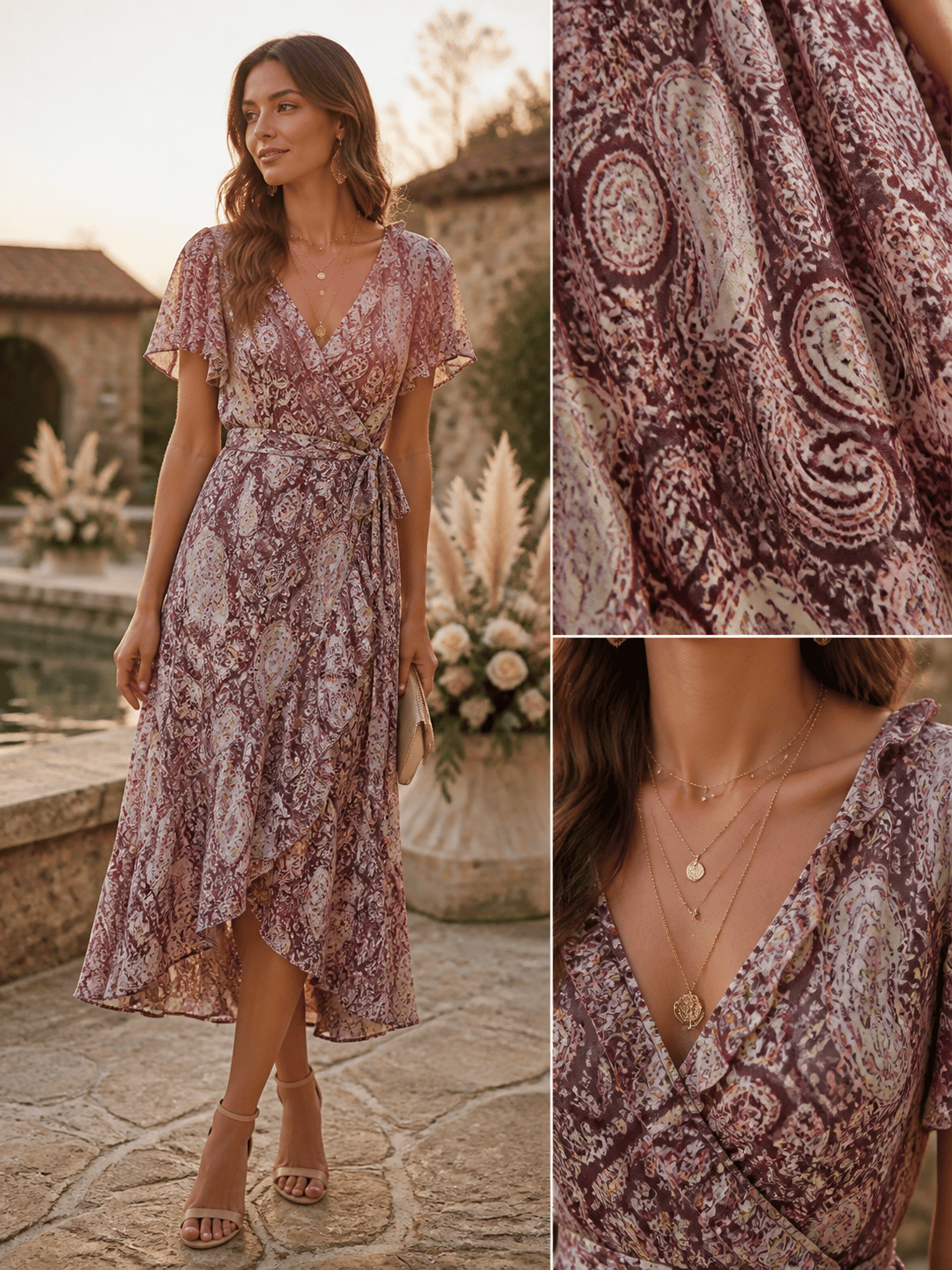 AI boho wedding outfit design