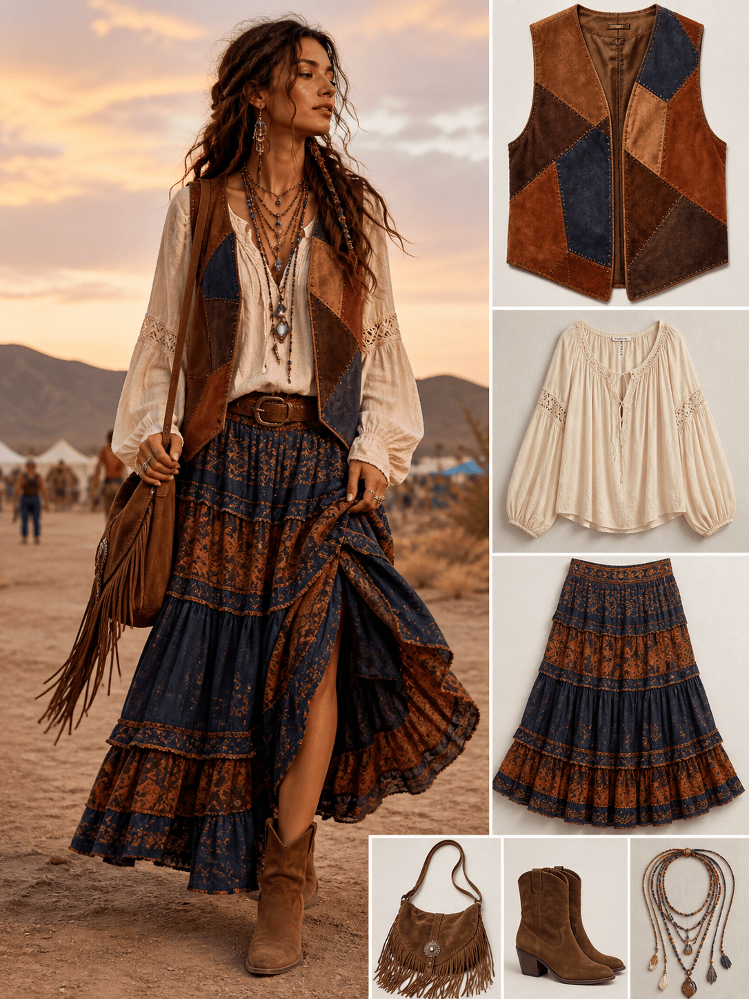 AI boho festival fashion design