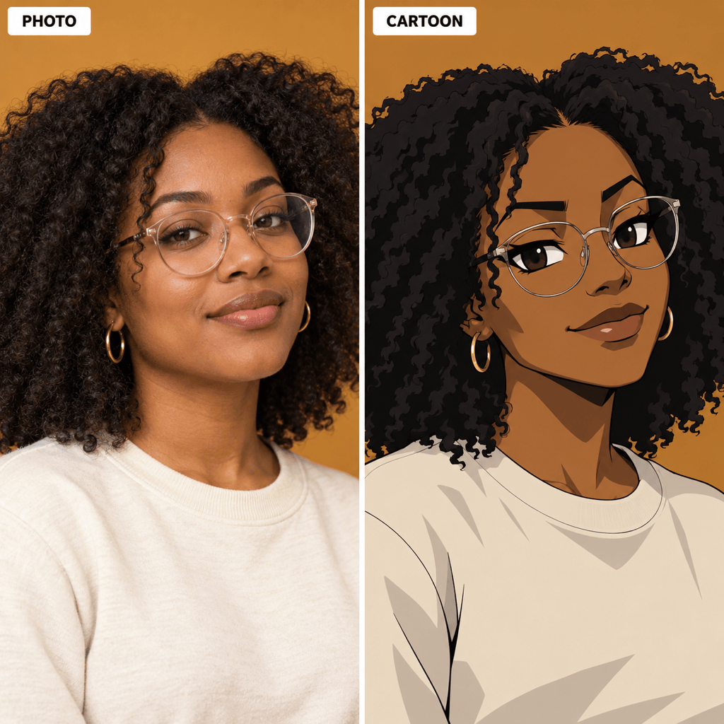 Boondocks curls before and after