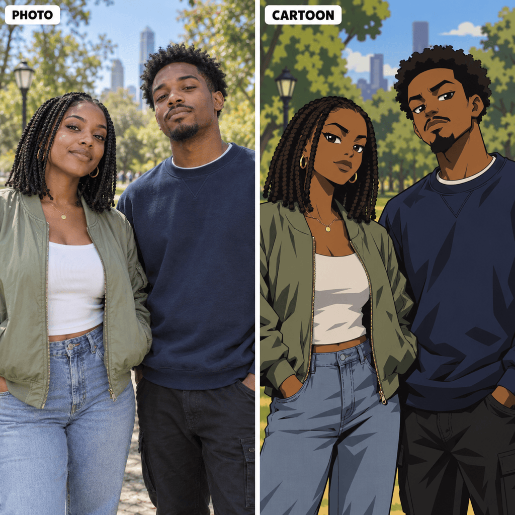 Boondocks couple before and after