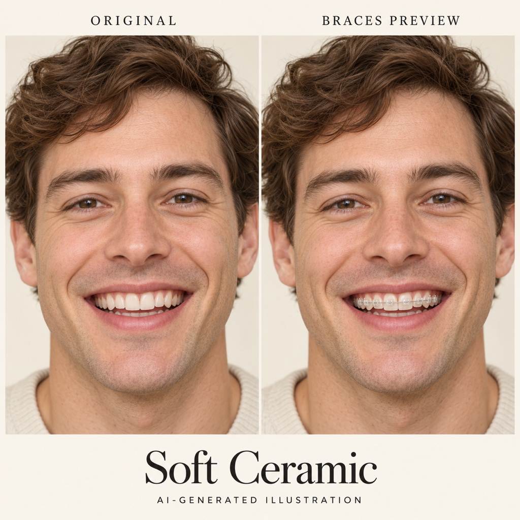 Ceramic braces preview comparison