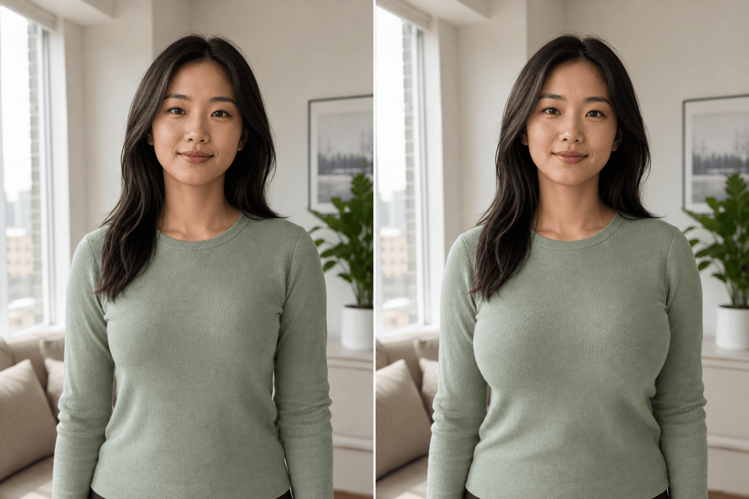 ai breast expansion casual before after