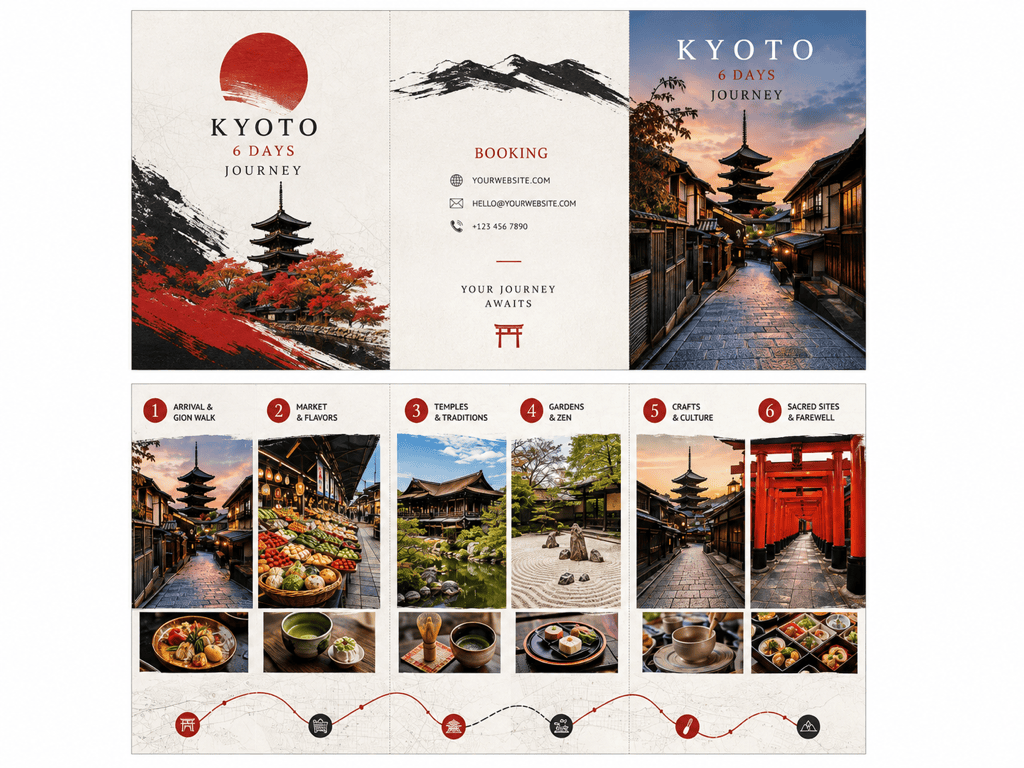 AI travel brochure example