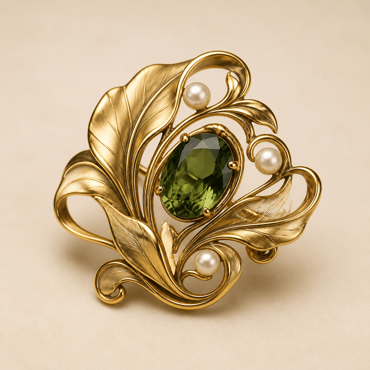 AI botanical brooch design