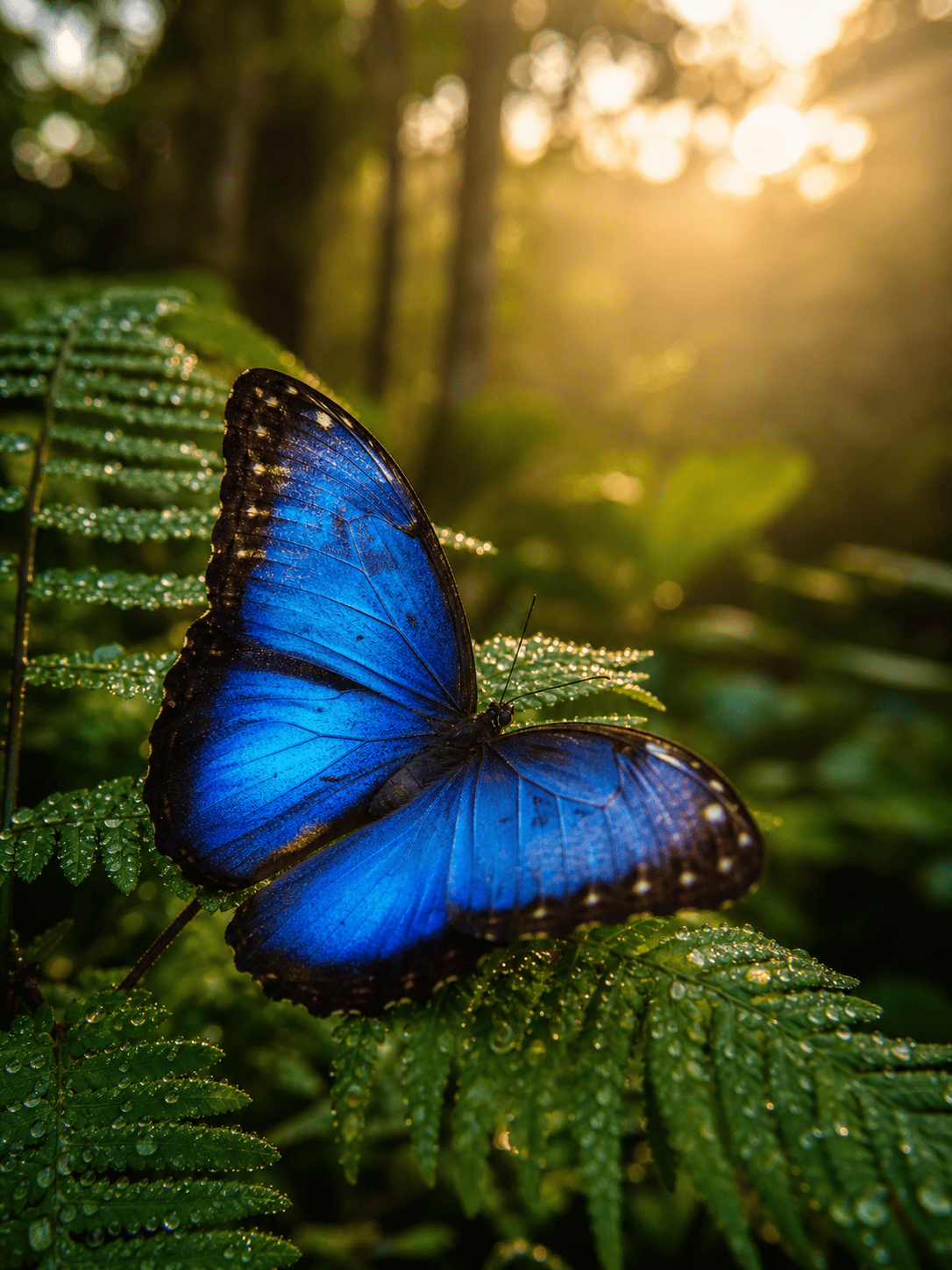 AI blue morpho butterfly