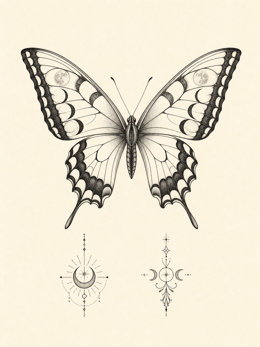 Butterfly tattoo concept AI