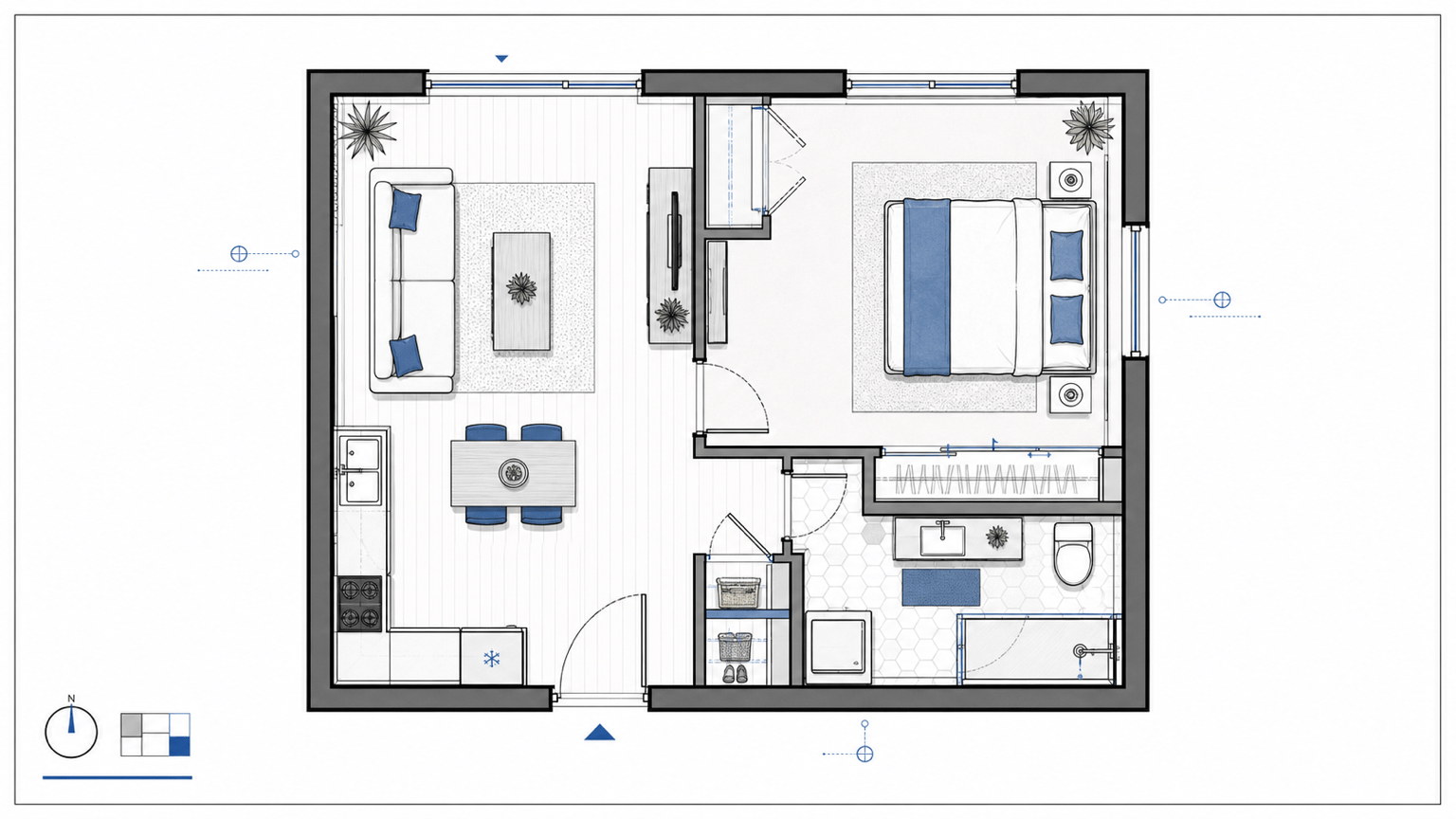 AI floor plan CAD concept