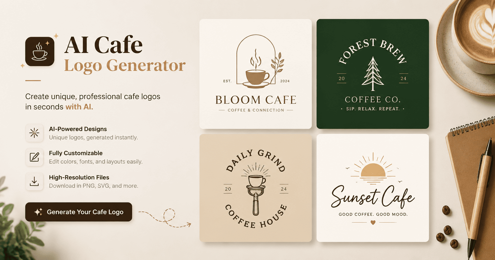 AI Café Logo Generator