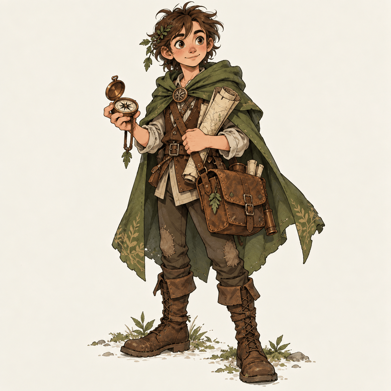 Full-body cartoon fantasy character