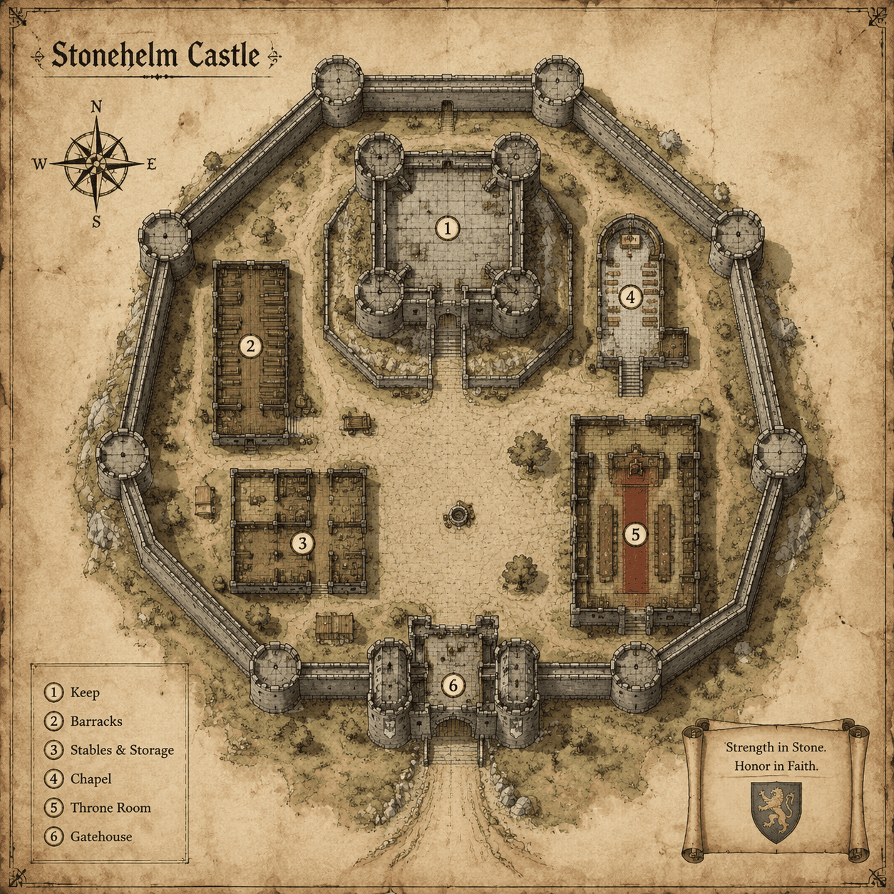 medieval keep layout example