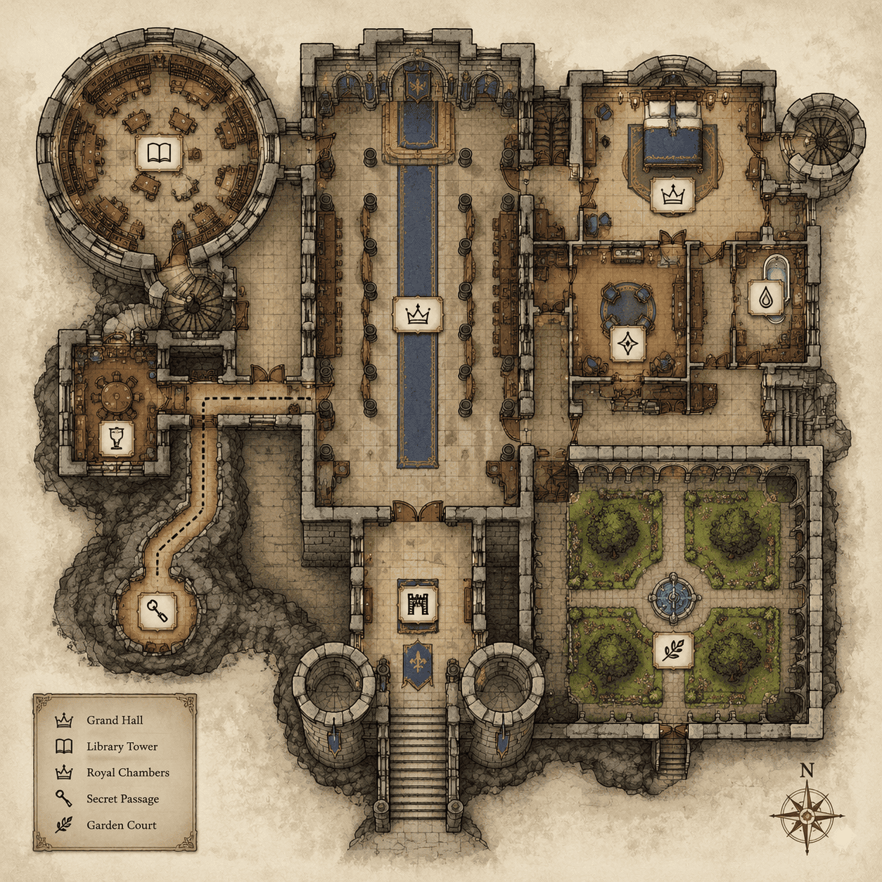 mountain fortress floor plan