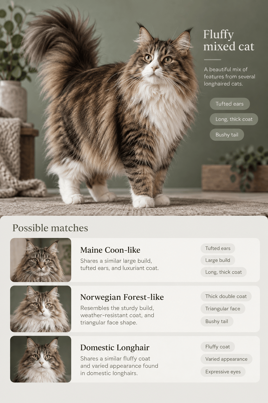 fluffy mixed cat finder