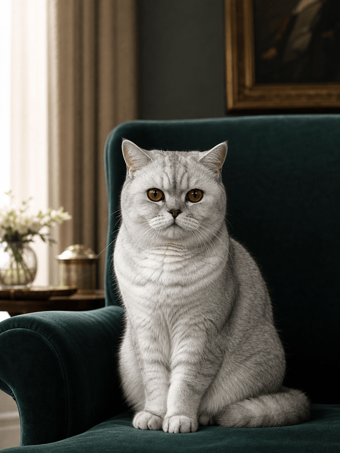 AI cat portrait from photo