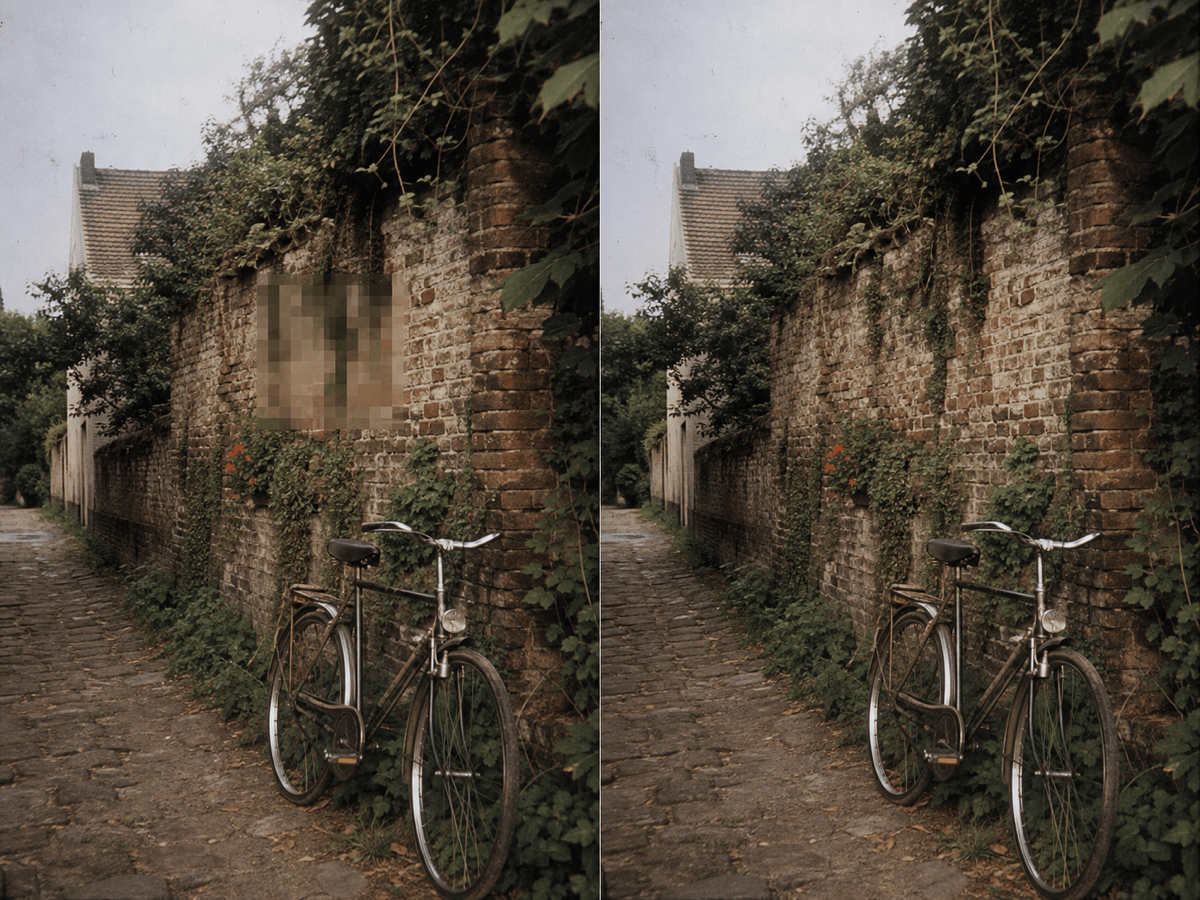 Uncensor vintage photo with AI