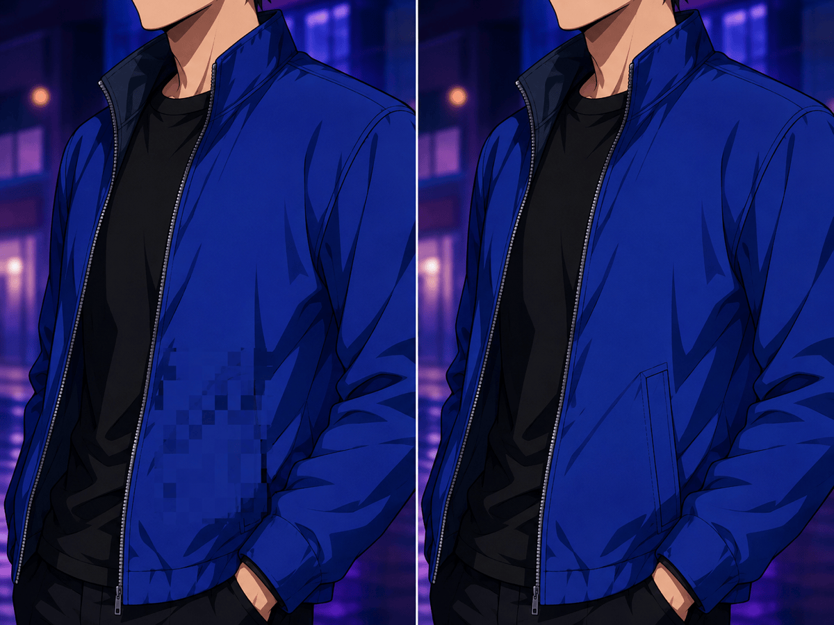AI uncensor illustration example