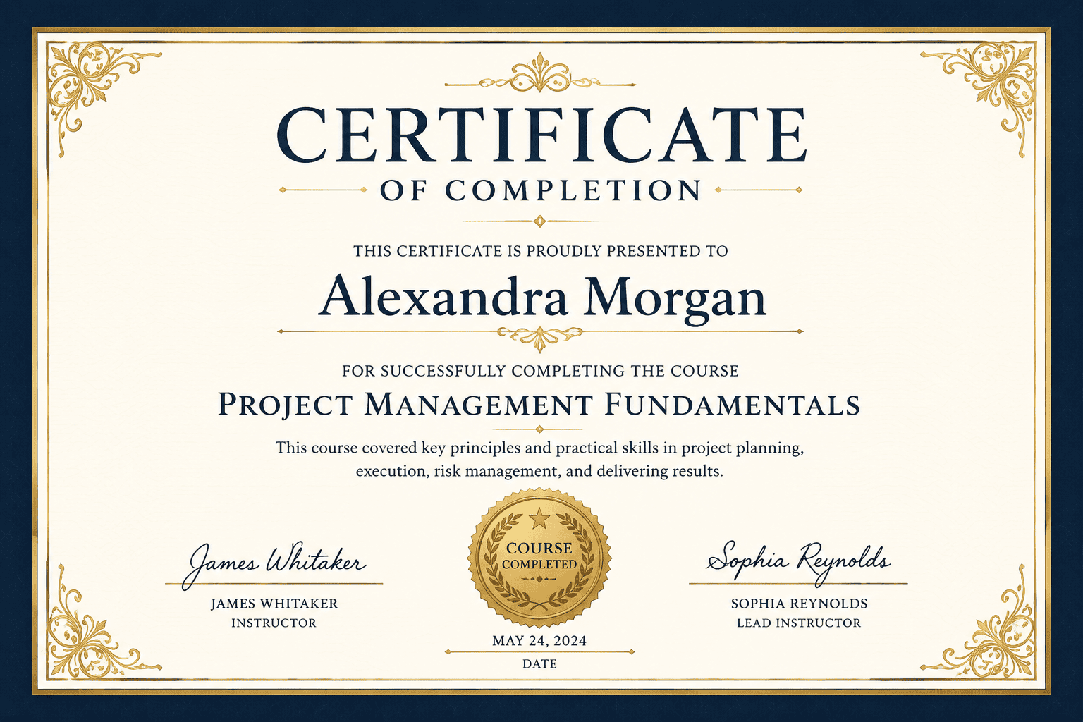 AI Certificate Generator example 1