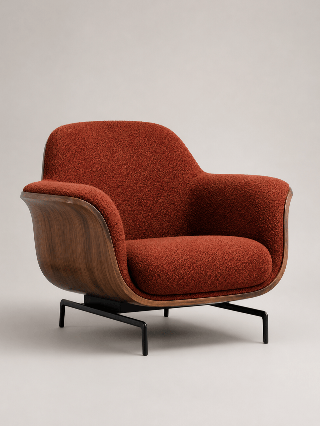 Sculptural lounge chair design