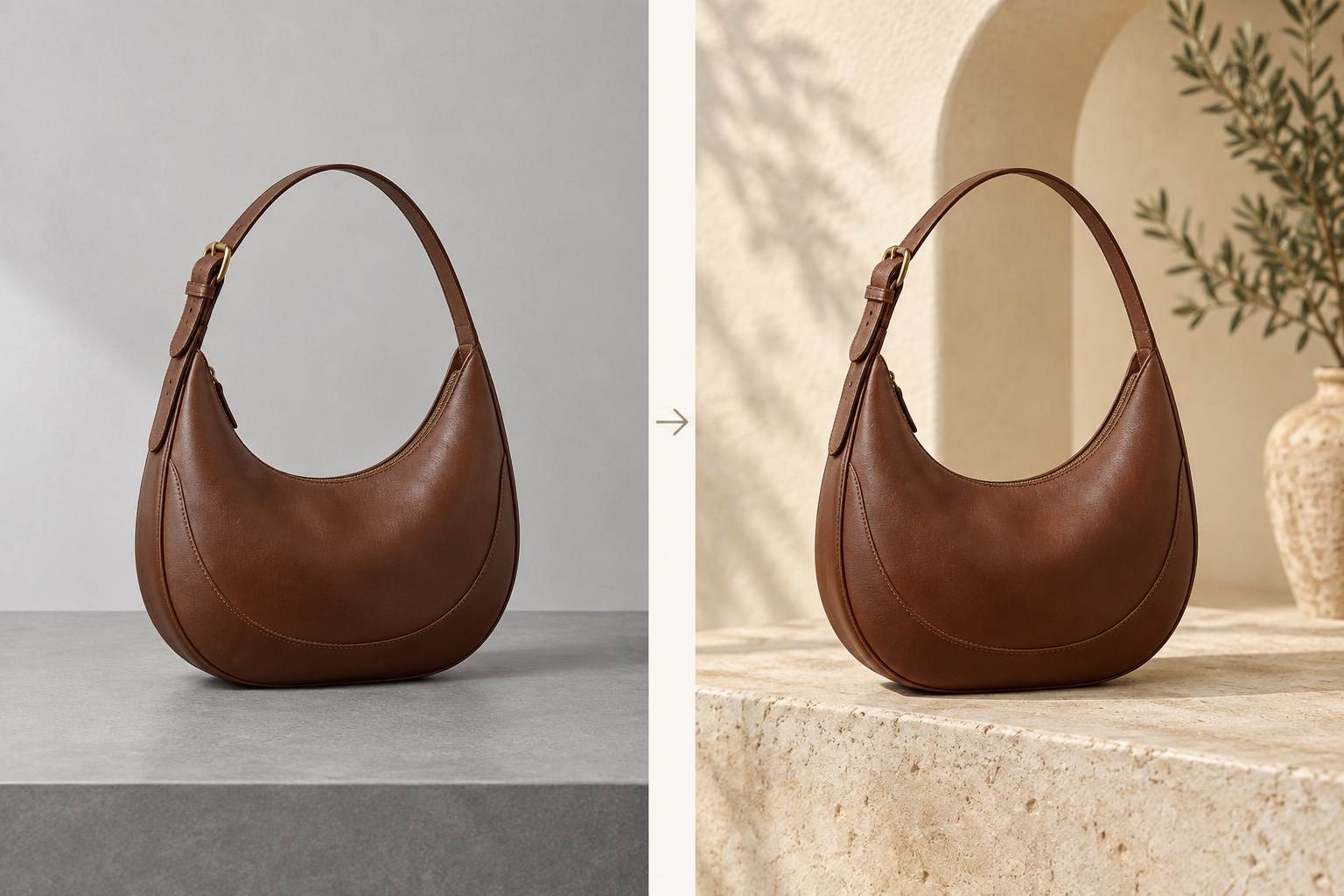 AI product background before and after