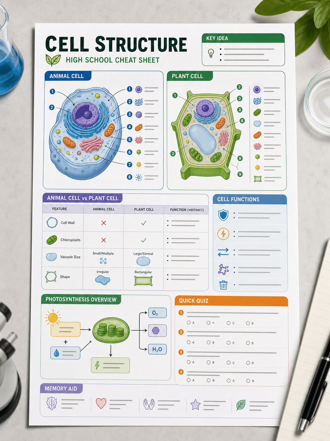 AI biology cheat sheet