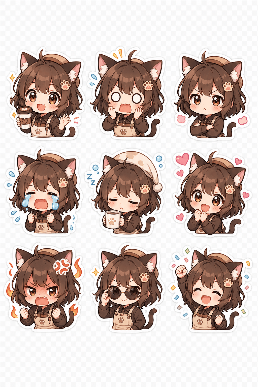 ai chibi sticker sheet