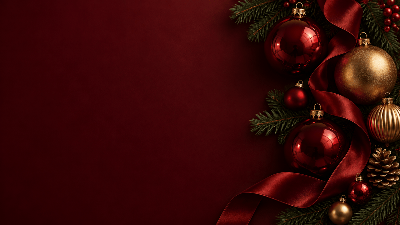 Red and gold Christmas banner background