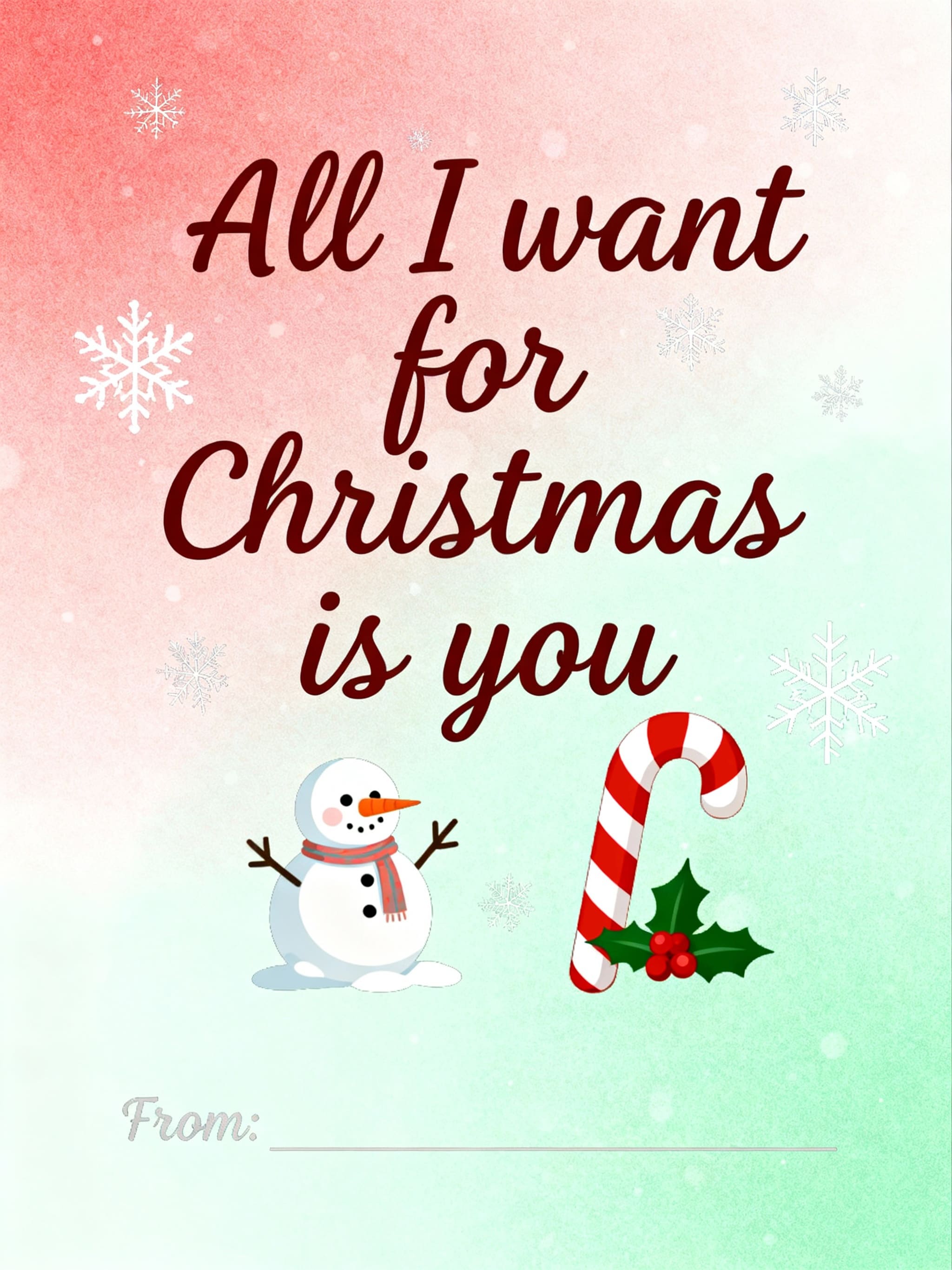 cute ai christmas card template