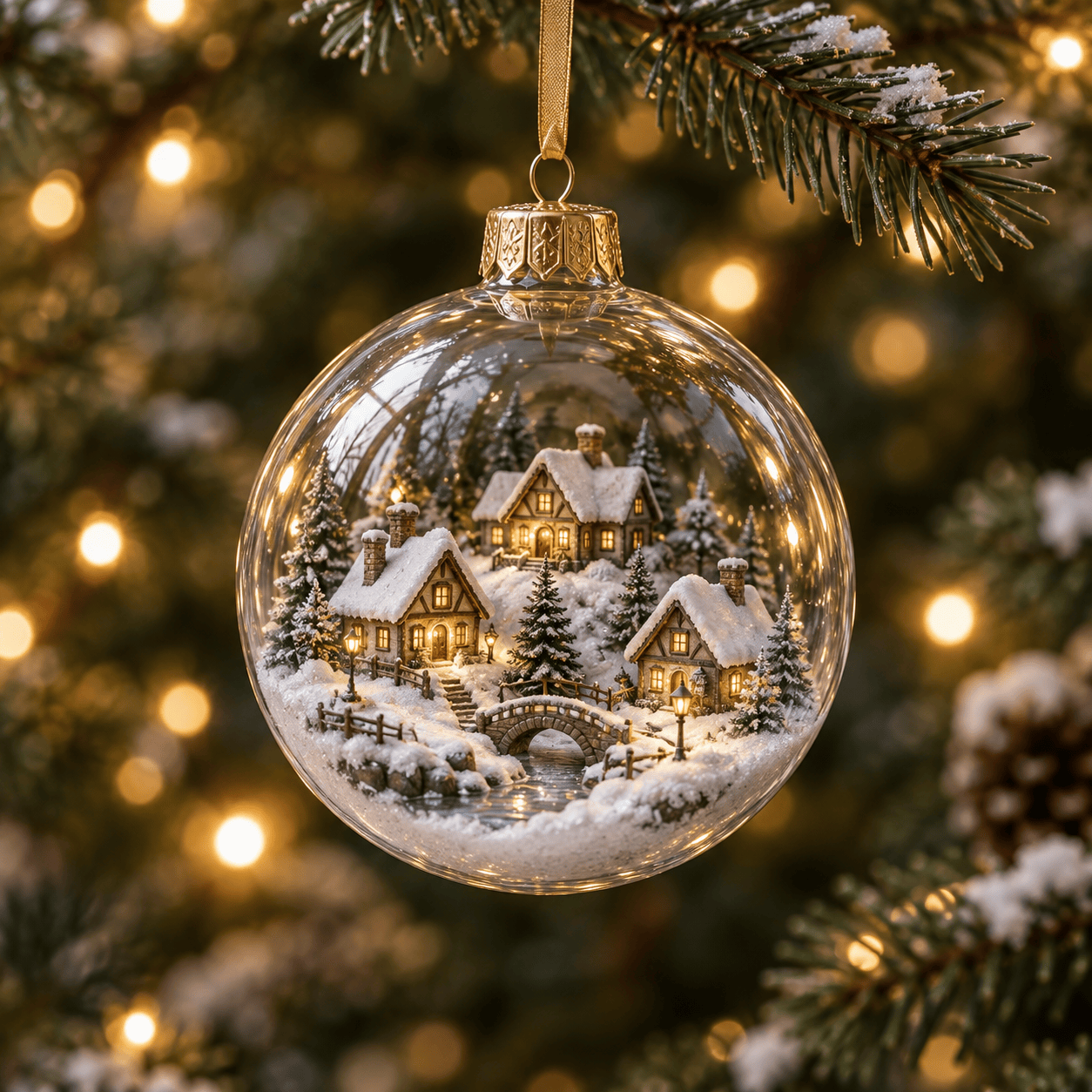 AI glass Christmas bauble design