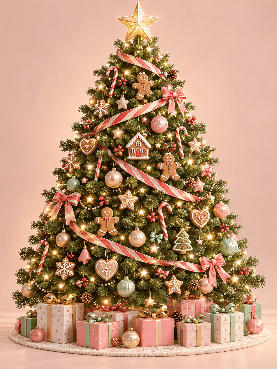 Whimsical AI Christmas tree art