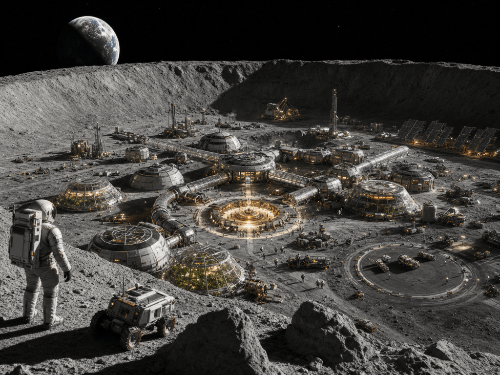 Lunar future city concept