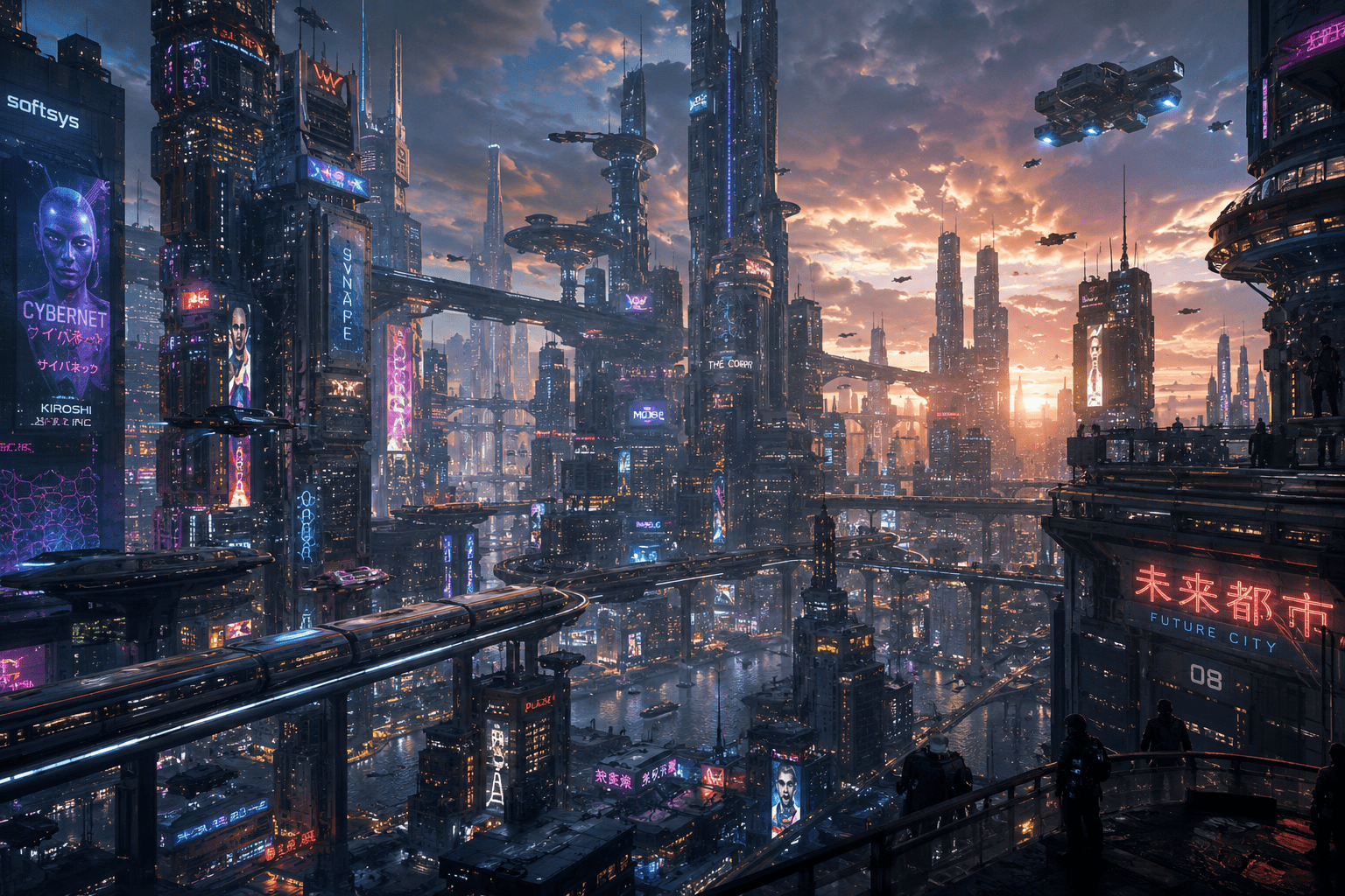 sci fi city concept design
