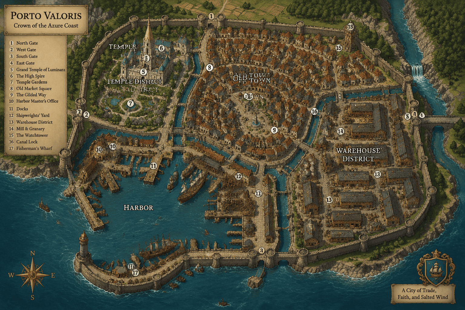 coastal city layout sample