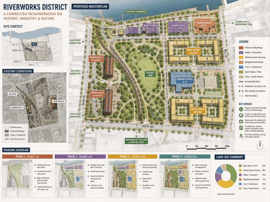 AI brownfield masterplan concept