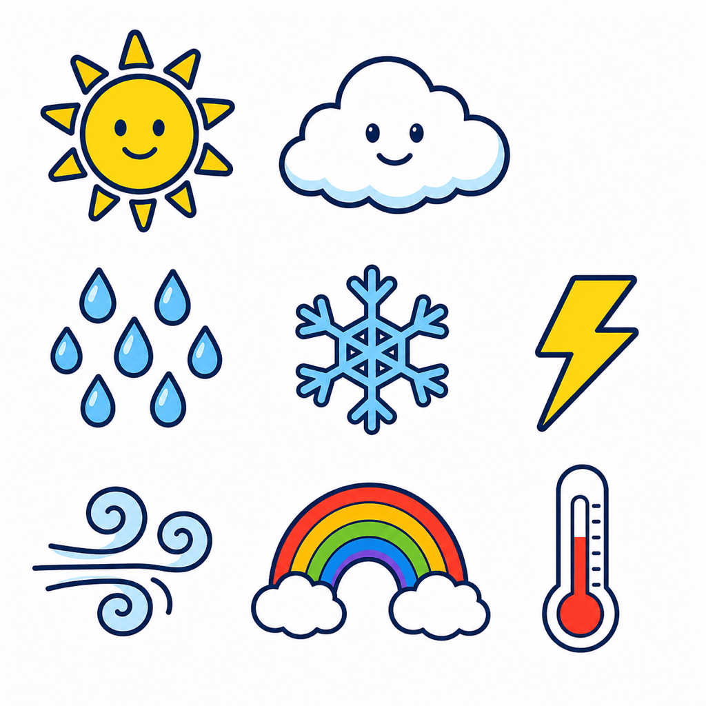AI classroom clipart set