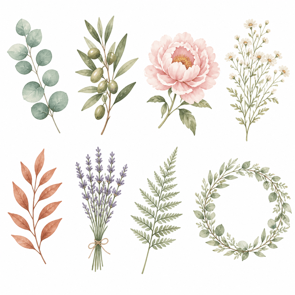 Botanical printable clipart
