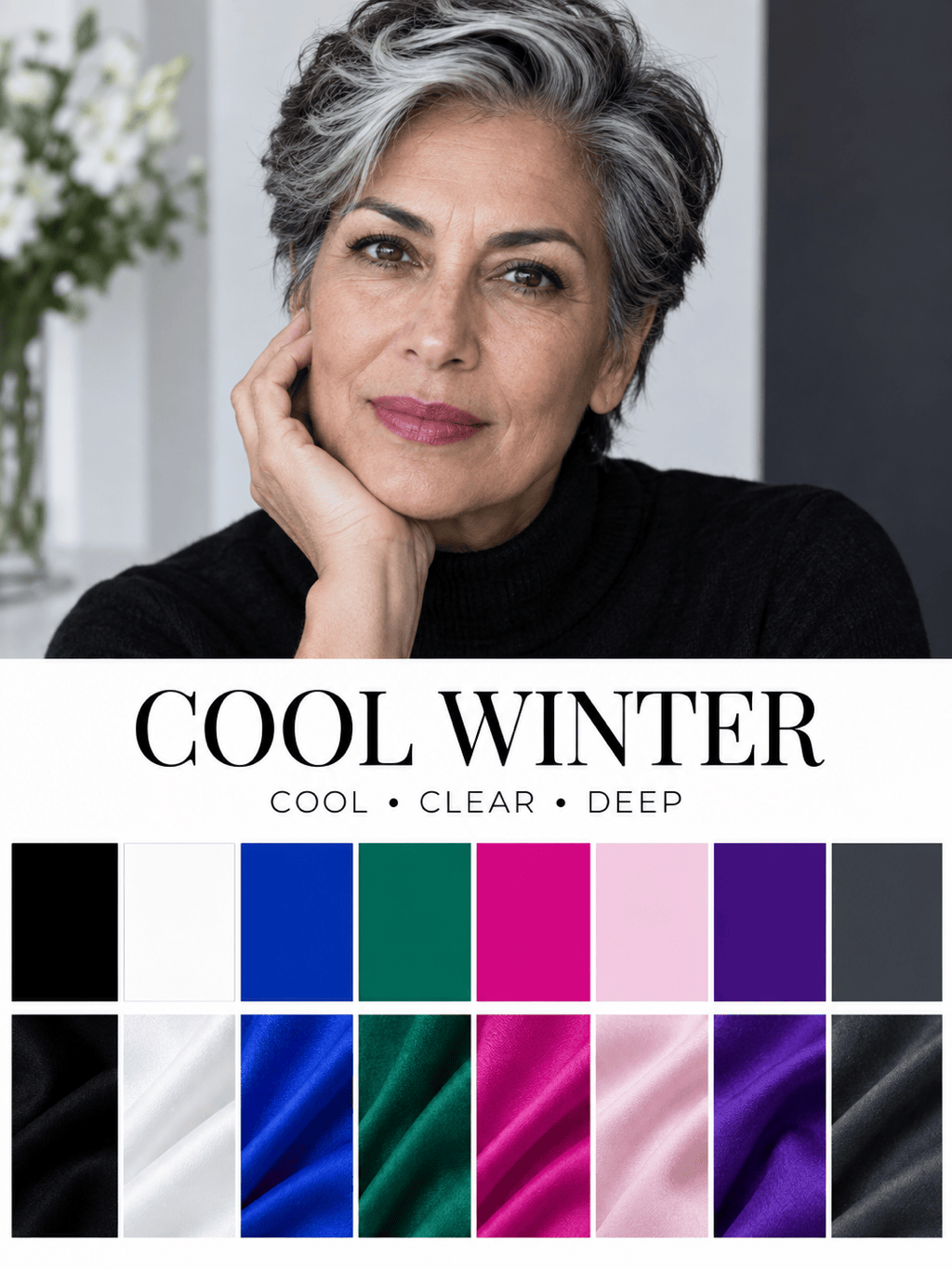 Cool Winter seasonal color analysis