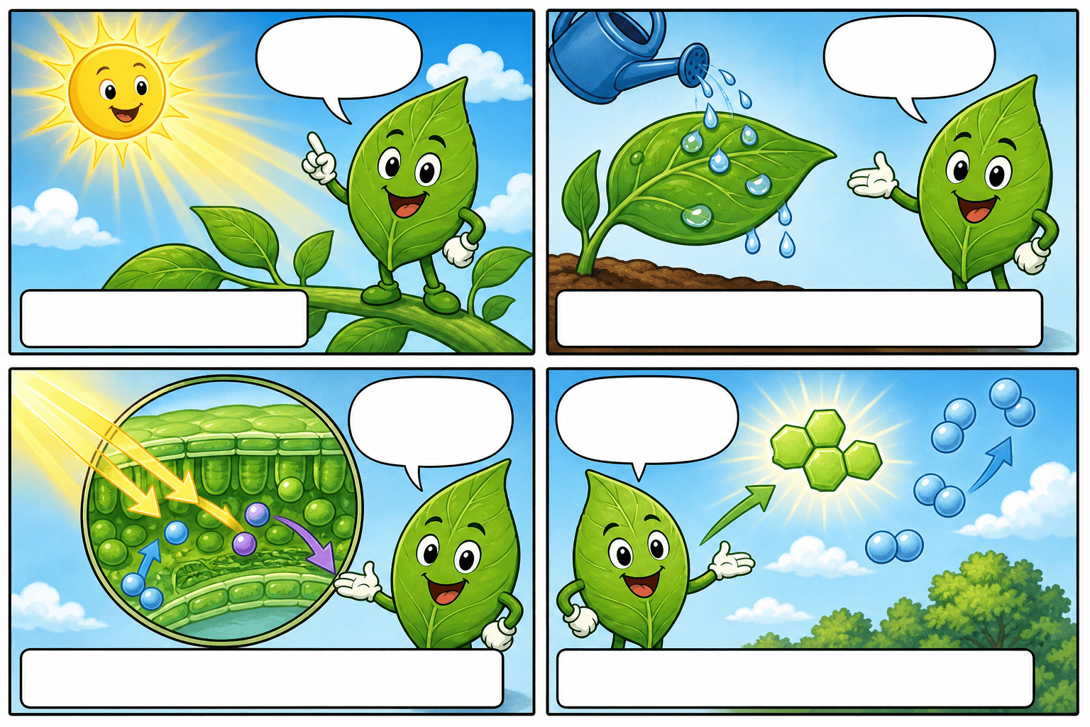 AI educational comic strip
