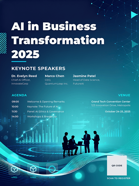 ai business conference poster example
