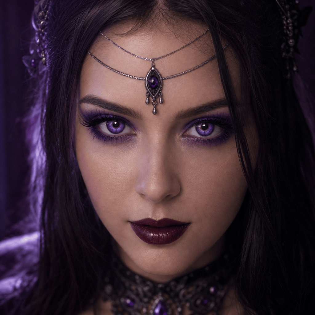 Violet cosplay contact lens preview