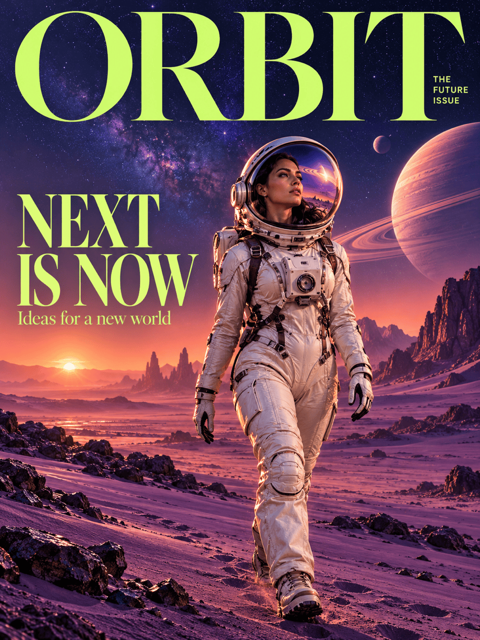 AI astronaut magazine cover