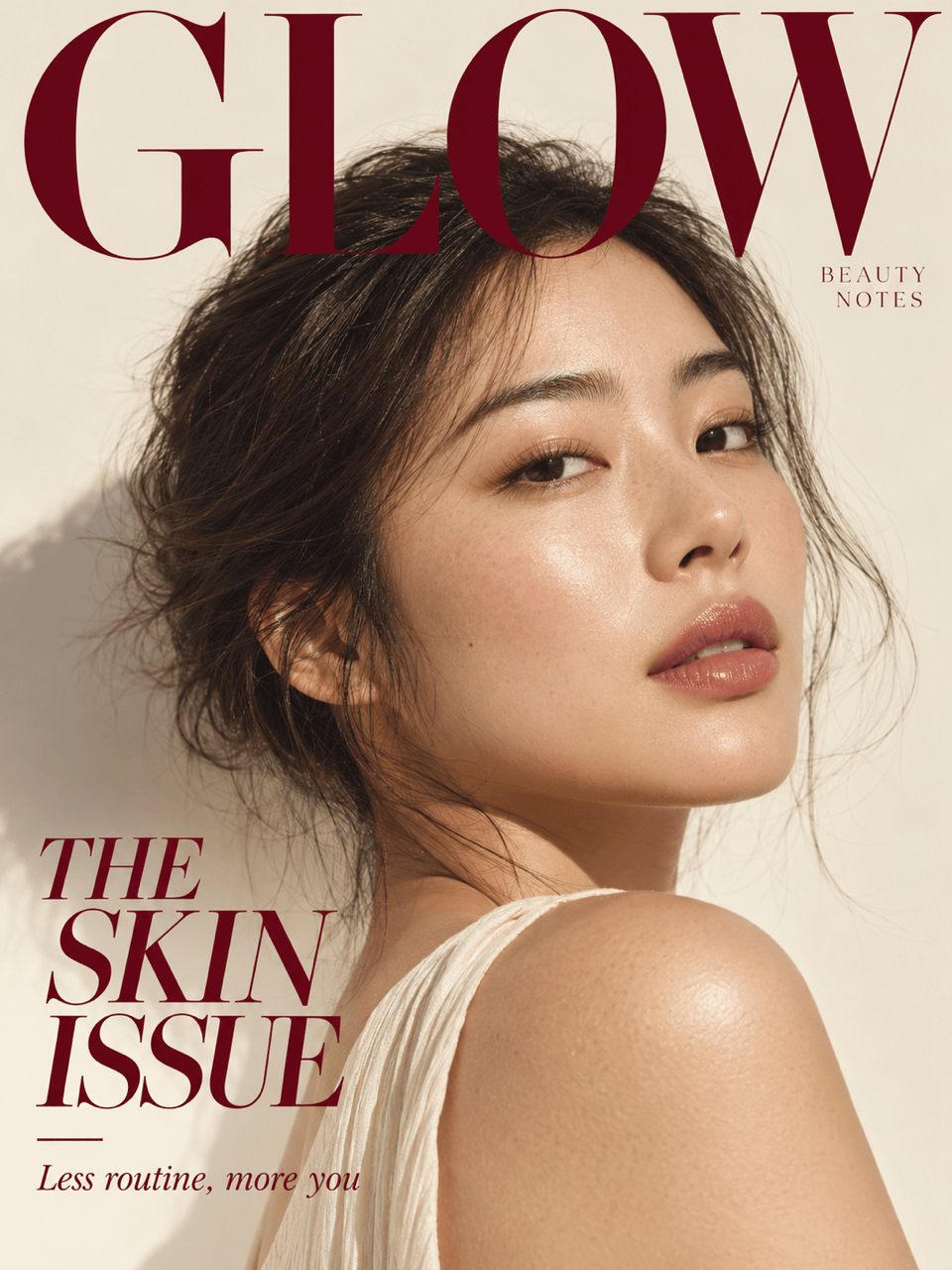 AI beauty magazine cover