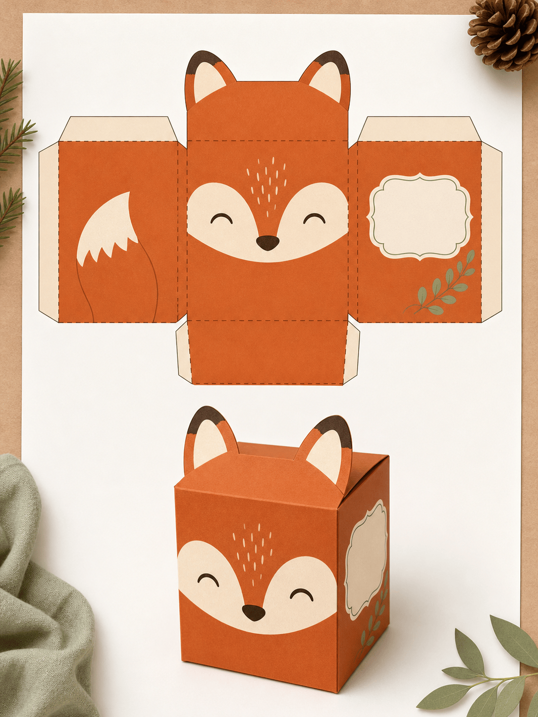 AI paper craft template