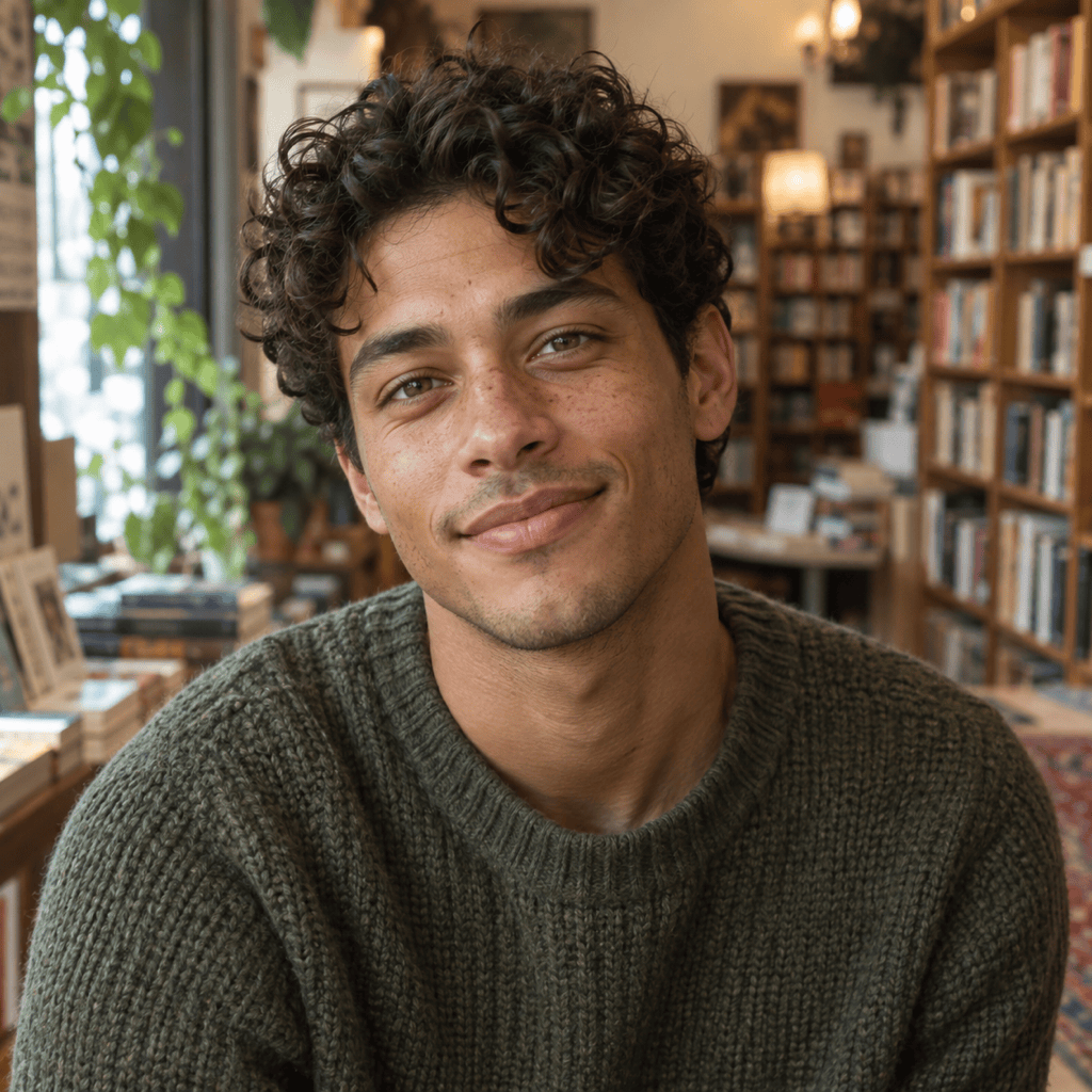 realistic AI cute guy portrait