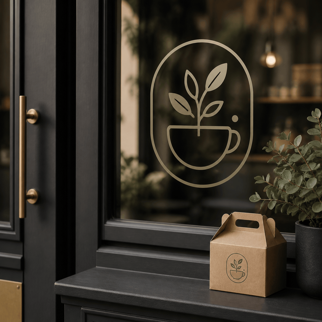 AI storefront logo decal